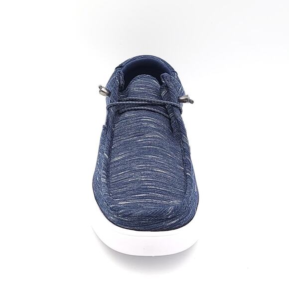 Weatherproof Men Moc Toe Lace Up Sneakers Ollie Size US 10M Navy Blue Striped main image 5